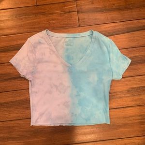 Tie dye cropped shirt